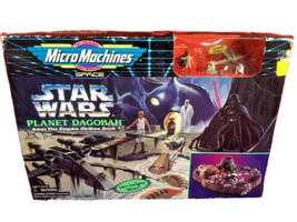 Vintage 1994 Star Wars Micro Machines Space Planet Dagobah Yoda Vader Skywalker - £53.31 GBP