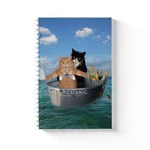 Two Brave Cats Are Drifting Spiral Notebook - Titanic Spiral Notebook - ... - $17.63