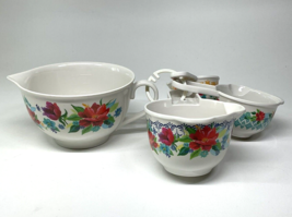 Pioneer Woman Measuring Cups Set Of 4 Floral Nesting Melamine 2 cup, 1, ... - £10.56 GBP