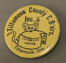 Vintage Pinback Button Tillamook County Oregon CBers Radio Club Advertising - $12.86