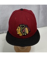 Chicago Blackhawks Red New Era 59FIFTY 100% Wool Fitted NHL Hat Cap Size... - $21.29