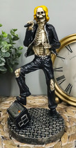 Day Of The Dead Skeleton Rock Band Lead Singer Figurine Underworld Enter... - $31.99