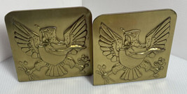 Federalist Eagle Brass Bookends Vintage Library Decor America Decor 5 In... - £16.90 GBP