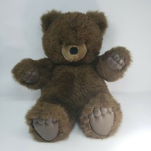 18&quot; Big Vintage 1986 Applause Zachary Brown Teddy Bear Stuffed Animal Plush Toy - £58.81 GBP