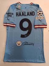 Erling Haaland Manchester City UCL Final Match Slim Home Soccer Jersey 2022-2023 - £94.36 GBP