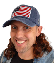 USA Mullet Hat with Attached Brown Hair Wig for an All American Billy Bo... - £12.48 GBP