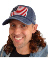 USA Mullet Hat with Attached Brown Hair Wig for an All American Billy Bo... - $15.88