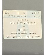 Used NHL Ticket Stub NJ Devils VS Detroit Red Wings 11/20/1993 *Nice* US3 - $13.66 CAD