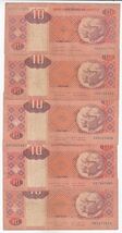 Angola, 10 Kwanzas, (full of 5) Banco Nacional De Angola Billets de Banq... - $12.17