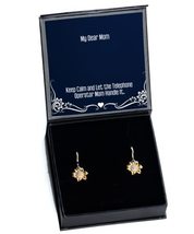 Keep Calm and Let The Telephone Operator Mom Handle It. Sunflower Earrin... - £38.50 GBP