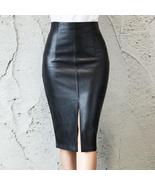 Black PU Leather Skirt - £24.21 GBP