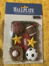 FIGI All Star Sports Single Light Switch Cover Handpainted Wallplate Brand New - £11.95 GBP