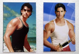 2 x Bollywood Actor Hrithik Roshan Original Post card Postcards India Star - £6.72 GBP