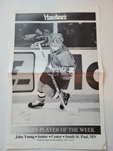 1993 Michigan Tech Huskies Hockey Centerfold Poster - John Young - Autog... - $23.76