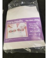 Mary Maxim Set of 2 Fingertip Towel Silken Ribbon Embroidery 7096 NEW 11... - £7.44 GBP