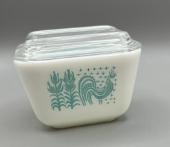 Pyrex Dish Covered Storage  Amish Butterprint Turquoise Dish Lid 1.5 cups - £20.89 GBP