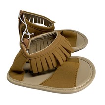 Old Navy Girls Baby Infant Size 3 Fringe Sandals Shoes Hook and Loop - £6.08 GBP