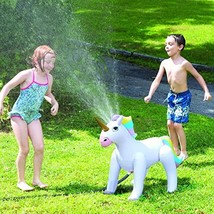 KOVOT Inflatable Unicorn Sprinkler - Fun Outdoor Water Toy for Kids Atta... - $19.99