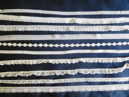 Crafts Sewing LACE HUGE LOT 100+ Yards All White 3/4&quot; - 1-1/4&quot; Wide Trim... - £64.50 GBP