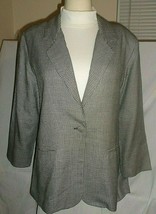 WILLOW RIDGE black/white houndstooth, 2-button 2-pocket padded career blazer. M  - £3.19 GBP