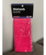 NOS Vintage 90&#39;s Unique Sports Set of 2 Cotton Wrist Sweat Bands Neon Pi... - $435.71 MXN