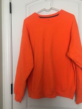 Fruit Of The Loom Men&#39;s Orange Sweatshirt Crew Neck Size L - $31.68