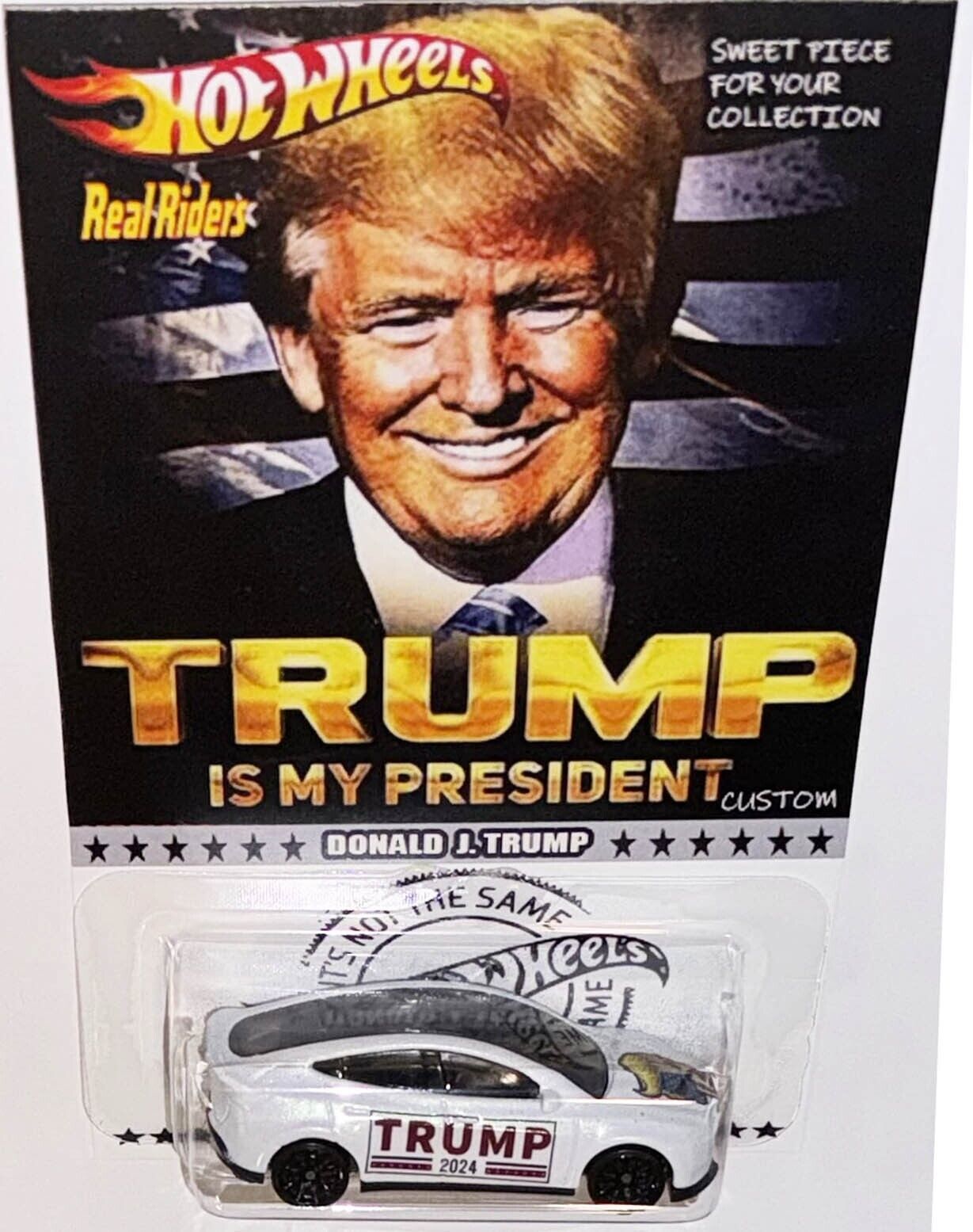 Tesla Model Y Custom Hot Wheels Car Trump is My President Series w/ RR * - $91.41