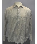 Mens PERRY ELLIS Beige Striped Casual Button Up Front Shirt - $258.74 MXN