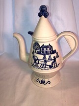 Metlox Poppytrail Farm Scene Coffee Server With Lid 11 Inches Tall - $31.99
