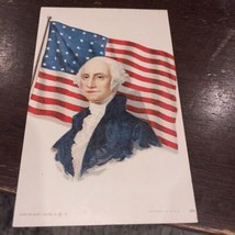 Postcard George Washington Portrait American Flag embossed  1908 - £2.37 GBP