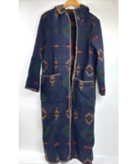 Vintage Woolrich Southwest Aztec Wool Patterned Hooded Trench Blanket Co... - €102,13 EUR