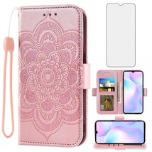 Compatible With Xiaomi Redmi 9A Redme 9I Wallet Case And Tempered Glass ... - £20.44 GBP