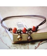 Anklets Ankle Bracelets Handmade Artificial Ceramic Small Bell Knit - $180.68 MXN