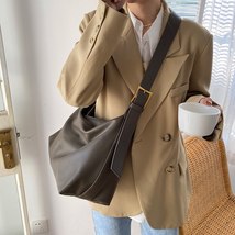 Gs 2022 fashion new vintage large capacity texture totes solid color simple commute all thumb200