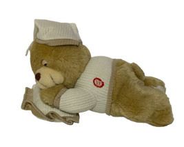 Starwalk Plush 9&quot;Brown Sleeping Bear On Pillow Nightcap Stuffed Animal N... - $12.19