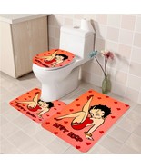 3Pcs/set Betty Boop 10 Bathroom Toilet Mat Set Anti Slip Bath Mat decora... - $33.29+