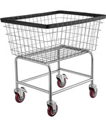 VEVOR 2.5 Bushel Wire Laundry Cart Basket 20&#39;&#39;x15.7&#39;&#39;x26&#39;&#39; w/ 5&#39;&#39; Wheels - £113.22 GBP