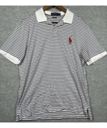 Polo Ralph Lauren Pro Fit Polo Shirt Men Sz L Blue White Stripe Pony Log... - $15.57