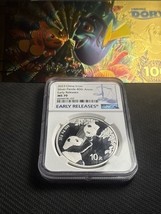 Silver Panda MS70 China NGC 40th-Anniv One of First 20,000 Struck -&amp; 1 G... - €72,37 EUR