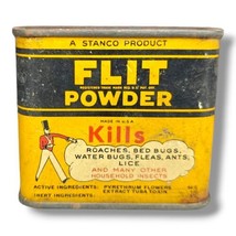 Vintage Flit Insect Household Powder Metal Tin Can 3/4 Oz Stanco Adverti... - $29.95