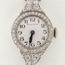 Hamilton Women&#39;s Dress Hand-Winding Watch 900 Platinum w/ 3 Cts Diamond ... - £2,027.43 GBP