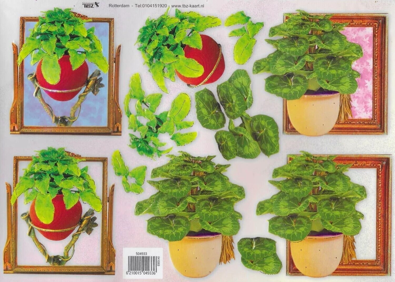 TBZ. Traditional Embossed Decoupage Sheet. A4 - $0.75