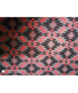 Black and Red Diamond  Print Fabric by the Yard - $2.97