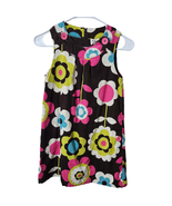 Mini Boden Girls Corduroy Pink &amp; Brown Flowers Sleeveless Fall Dress 9-1... - $19.92