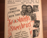 Goodnight Sweetheart 1944 Orginal Movie Poster Window Card Robert Living... - $16.00