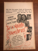Goodnight Sweetheart 1944 Orginal Movie Poster Window Card Robert Living... - £12.60 GBP