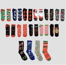 Men&#39;s Holiday 15 Days of Socks Advent Calendar - Assorted Colors One Size NEW - £11.90 GBP