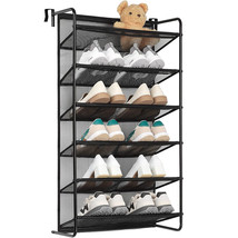 6-Tier Over The Door Shoe Organizer Hanging Shoe Storage W/Hooks Closet ... - $45.99