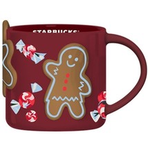 Starbucks Red GingerBread Man Coffee Cup 14 oz Hot Mug %100 Authentic - £46.63 GBP