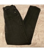 St Johns Bay Jeans Women&#39;s Size 6 Tall Black Straight Leg Stretch Classic - £15.43 GBP